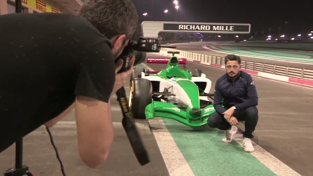 Golf - Tour Européen : Michaël Lorenzo-Vera en shooting à Abu Dhabi