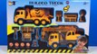UNBOXING HERACLES BUILDED TRUCK MIGHTY MACHINES CEMENT TRUCK AND CRANE AND SIGNS WITH CAT VEHICLES-UxQZ