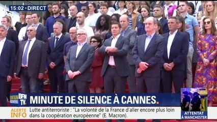 Minute de silence à Cannes après l'attentat de Manchester