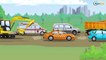 Yellow Excavator with Tractors & Trucks - Real Diggers JCB | Cars & Trucks Construction Cartoons