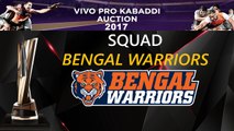 pro kabaddi 2017 bengal warriors team squad