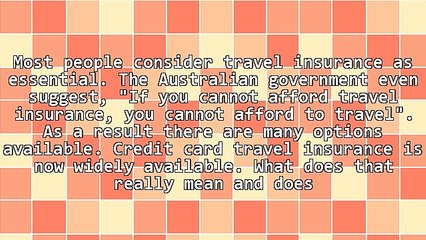 Credit Card Travel Insurance Checklist