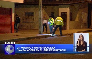 Un muerto y un herido dejó una balacera en el sur de Guayaquil