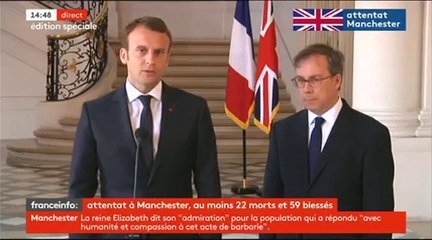Attentat de Manchester : Voici le discours d'Emmanuel Macron depuis l'ambassade du Royaume-Uni à Paris