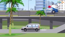 МУЛЬТИК Полицейская Машина и Пожарная Машина в городке 2D Мультфильм про Машинки Видео для детей