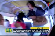 Delincuentes armados asaltan a 15 turistas en Tarapoto