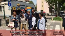 Législatives : François Baroin en visite en Haute-Savoie