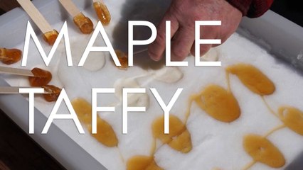 This Maple Taffy is Made in Snow