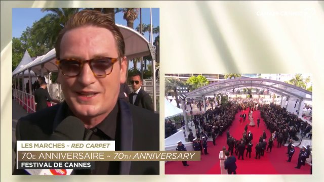 Benoît Magimel Je viens juste d'arriver en hélicoptère - Festival de Cannes 2017