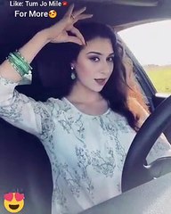 Girl Dancing a car with a desi song