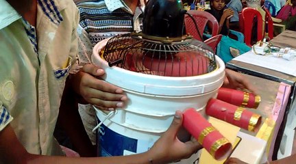 Kids Making Mini Air Cooler
