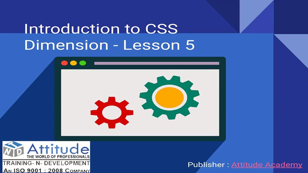 Introduction to CSS Dimension - Lesson 5