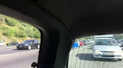Olha o que este artista fez na ponte 25 de abril