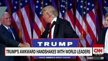 Trump's awkward handshakes with world leaders - YouTube