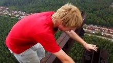 Most SHOCKING Video Ever - Seconds from Fall to Death (Ground 100s Meters Below) - Skywalking-f