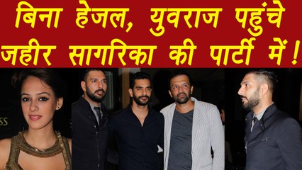 Zaheer Khan- Sagarika Engagement: Yuvraj Singh ATTENDS WITHOUT Hazel ; Watch Video | वनइंडिया हिंदी