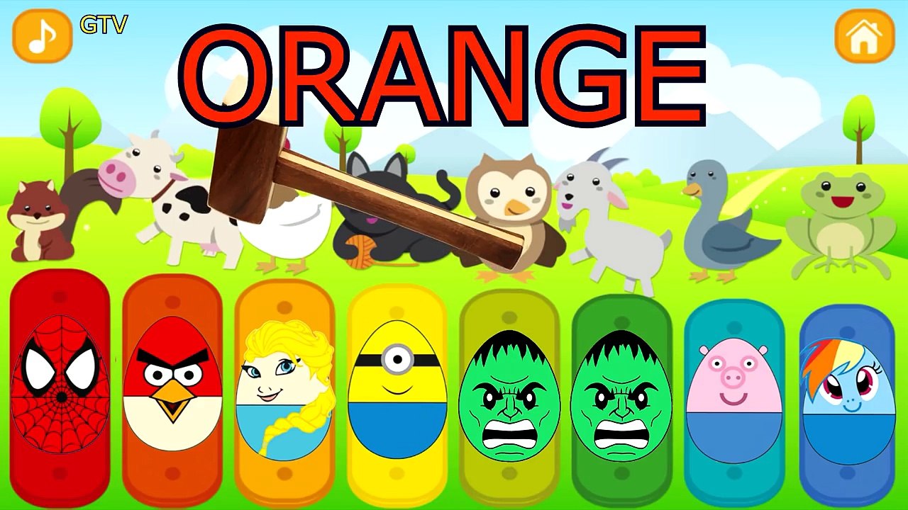 Learn Colors With Surprise Eggs Wooden Xylophone Hammer for Children - Kids Colours