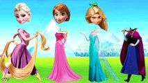 Wrong Heads Disney Princess Frozen Finger Family Nursery Rhymes Elsa Princess Aurora Rapunzel Anna