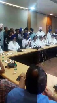 Bikram Majithia Press conference at Shiromani Akali Dal office, Chandigarh about the deteriorating law and order situation in Punjab under Congress regime