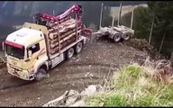 Amazing Trucks Driving on Difficult Road Best Skill Truck Drivers