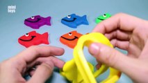 Apprendre les couleurs jouer la modélisation argile poisson moules amusement et Créatif pour enfants