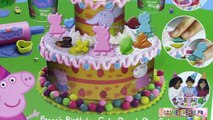 Pâte à modeler Peppa Pig Gâteau d'anniversaire ♥ Play doh Peppa Pig Birthday cake dough set