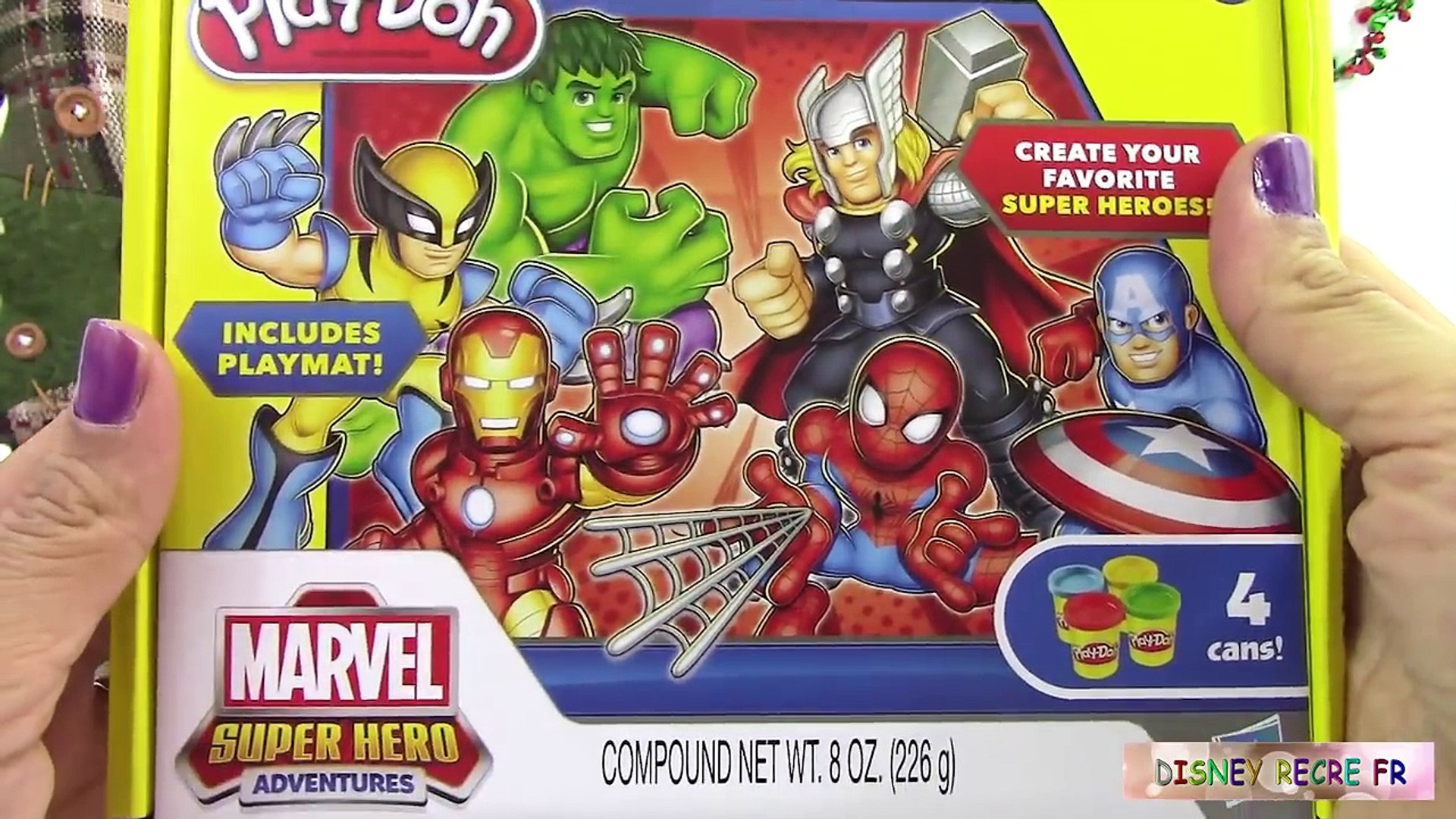Pâte à modeler Super Héros de Marvel Spiderman Incroyable Hulk Ironman  Wolverine Thor Playdoh - video Dailymotion