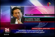 Alejandro Toledo participó en conferencia en EEUU pese a situación judicial