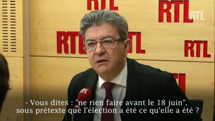 Jean-Luc Mélenchon : "Les Français ne sont pas obligés de donner les pleins pouvoirs à M. Macron"