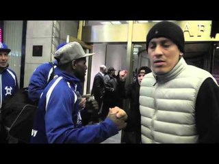 HANK LUNDY ARRIVES AT THE ARENA BEFORE CRAWFORD FIGHT EsNews Boxing