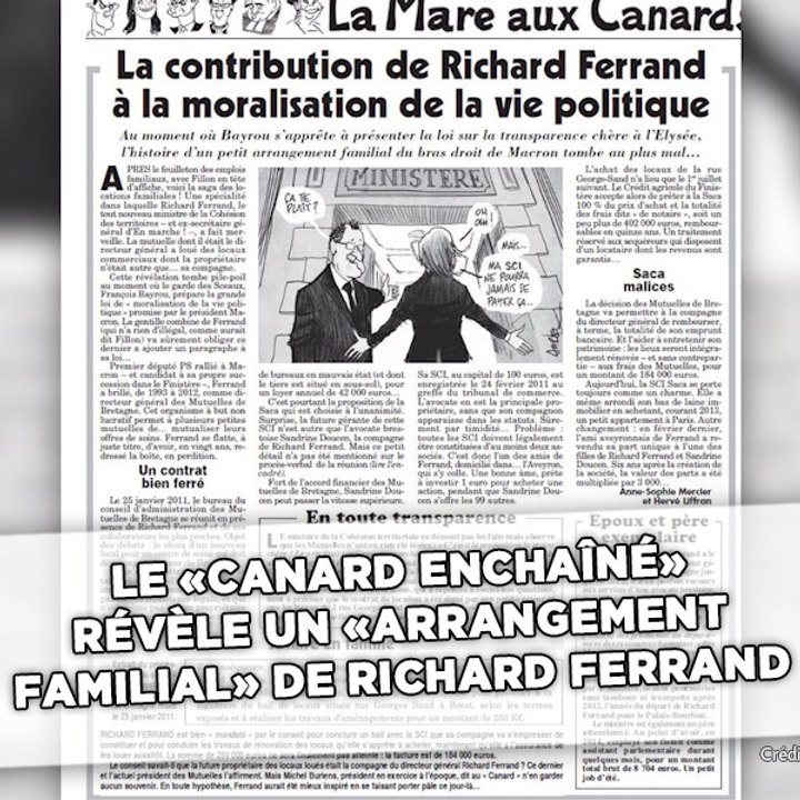 Le «Canard enchaîné» révèle un «arrangement familial» de Richard Ferrand