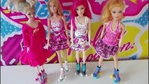 Barbie embarazada probando los patines de los personajes de SOY LUNA
