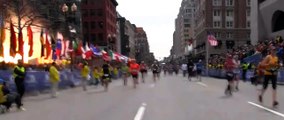 Boston Marathon Slo-Mo VISIBLE SHOCKWAVE from pressure cooker bomb explosion.