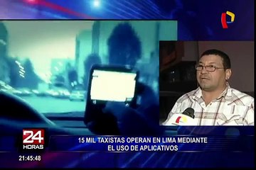 Lima: 15 mil taxistas operan en la capital mediante el uso de aplicativos