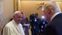 President Trump meets Pope Francis at the Vatican