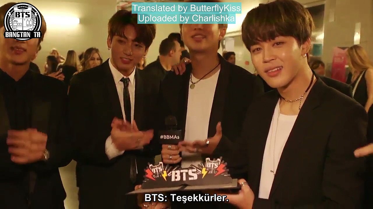 [Türkçe Altyazılı] BTS #BBMA Ödülü Sonrası Sahne Arkası Röportajı (22.05.2017)