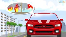 Police Car & Racing Cars w Fire Truck and Monster Truck - Cop Car Real Race Cartoon for Kids