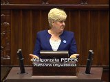 Poseł Małgorzata Pępek - Wystąpienie z dnia 10 maja 2017 roku.