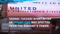 United flight evacuated after engine fire erupts