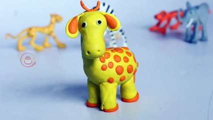 Play Doh Giraffe, How To Make Giraffe With Play-doh, Silly Kids
