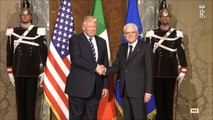 Roma - Trump arrivato al Quirinale per incontrare Mattarella