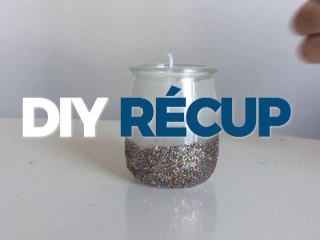 Faire une bougie à paillettes
