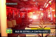 La Victoria: al menos 11 heridos tras chocar bus contra auto