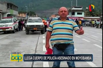 Restos de suboficial asesinado en Moyobamba fueron trasladados a Lima