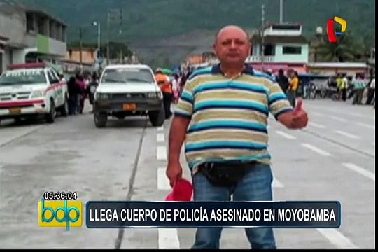 Restos de suboficial asesinado en Moyobamba fueron trasladados a Lima