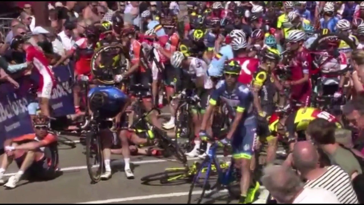 Chute massive à l'arrivée de la 1ère étape du Tour de Belgique