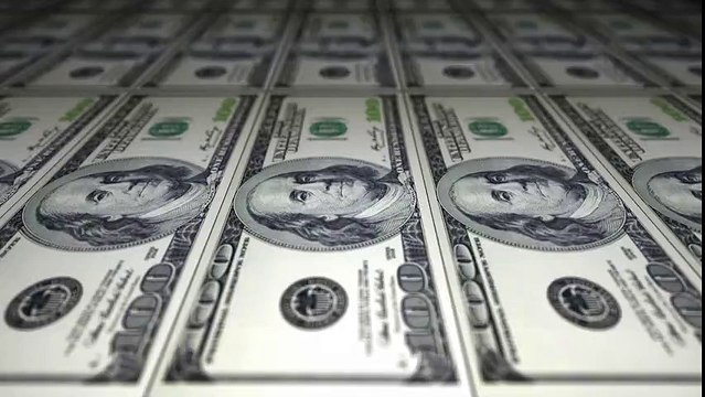 Printing Dollar Bills - Panning Shot
