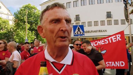 Lets do it for Manchester - United Fans in Stockholm Ahead of Final