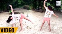 Shraddhas Super Cute Somersault Video By Shakti Kapoor