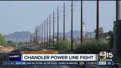 Protesters against new power lines in Valley neighborhoods